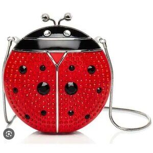 Kate Spade Rhinestone Ladybug Crossbody Bag Red & Black Rare Novelty Purse With